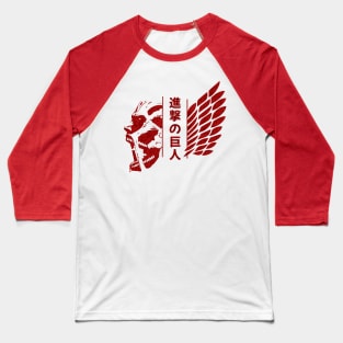 Attack on Titans red Baseball T-Shirt